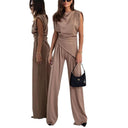 Chic Asymmetric Cut Wide-Leg Jumpsuit for Women