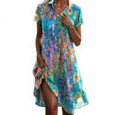 Floral Print Women's Dress with Feminine Silhouette