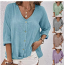 Viscose Blouse with Button Placket for Women