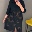 Chic Women's Shirt Dress with Stylish Overlay