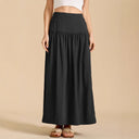 Flowing Women's Maxi Skirt with Elastic Waistband