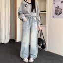 High-Waisted Women's Trendy Distressed Jeans