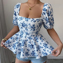 Floral Wrap Blouse for Women