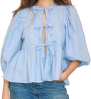 Fashionable Leopard Print Blouse with Bold Sleeves