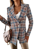 Chic Women's Blazer with Double-Breasted Design and Stylish Accents