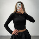 Women's Long Sleeve Ruffle Dress with Elastic Waist
