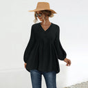 Chic Women's Blouse with Button Accents