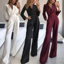 Chic Women's Wrap Jumpsuit with Wide Legs