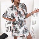 Floral Button-Up Women's Shirt Dress