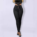 High-Waisted Jeggings with Stylish Lacing for Women