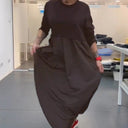 Chic Long Sleeve Dress with Flared Skirt