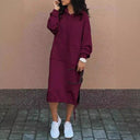 Chic Women's Hoodie Dress with Pocket Design