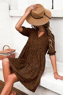 Women's Ruffle V-Neck Dress with Airy Design