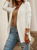 Chic Women's Blazer with Glamorous Buttons