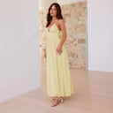 Chic Women's Maxi Dress with Spaghetti Straps & Wrap Detail