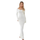 Women's Midi Dress with Ruffle Accents
