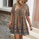 Boho-Patterned Women's Summer Dress