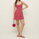Floral Mini Dress with Spaghetti Straps and Flared Skirt