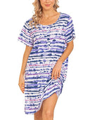 Trendy Women's Tie-Dye Shirt Dress