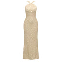 Stunning Sequin Evening Dress with Chic Back Cutout