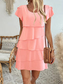 Chic Layered Ruffle Dress for Women