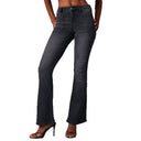 High-Waisted Bootcut Jeans in Premium Denim