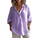 Stylish Women's Linen Blouse - Chic Design
