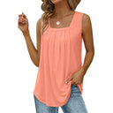 Women's Draped Sleeveless Blouse - Chic Style