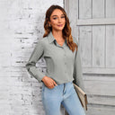 Chic Women's Blouse with Exquisite Stitching