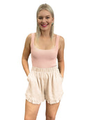 Chic Women's Ruffle Shorts with Pockets