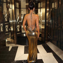 Chic Spaghetti Strap Evening Dress for Women