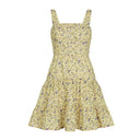 Chic Floral A-Line Summer Dress with Ruffled Hem