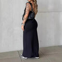Chic High Waist Lace Skirt with Side Slit