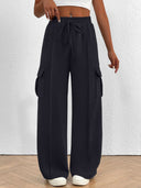Elastic Waist Loose Fit Cargo Pants for Women
