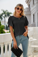 Lace-Patterned Women's Top with Flowing Design