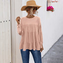 Chic Women's Ruffle Tunic with Relaxed Fit
