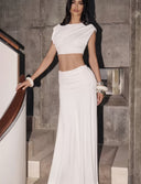 Chic Women’s Wrap Dress with Flowing Hem & Stylish Draping