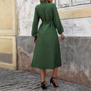 Chic Waist Belt Shirt Dress with Buttons