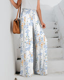 Floral Wide Leg Trousers for Women