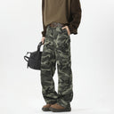 Trendy Camouflage Women's Cargo Pants with High Pockets