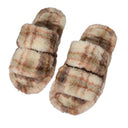 Plush Double Strap Women's Slippers