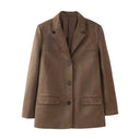 Chic Quilted Blazer Jacket with Ample Pockets