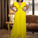 Stylish Maternity Chaps with Ruffles and Pleats