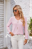 Chic Button Detail Blouse for Women