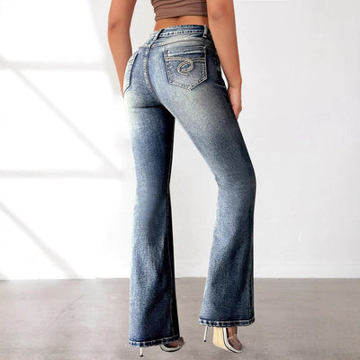 Women's High Waist Bootcut Jeans in Trendy Washes