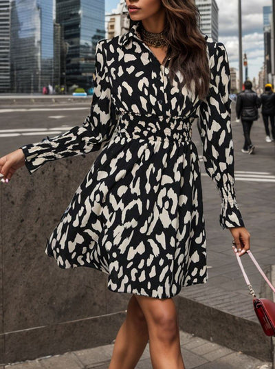 Chic Women's Long Sleeve Dress in Tailored Style