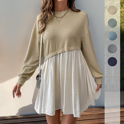 Flowing Skirt Women's Dress with Relaxed Fit