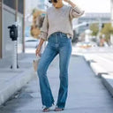 High-Waisted Flared Jeans for Women