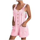 Stylish Women's Overall Dress with Pocket Accent