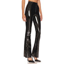 Women's High-Gloss Flared Leggings in Stretchy Fabric